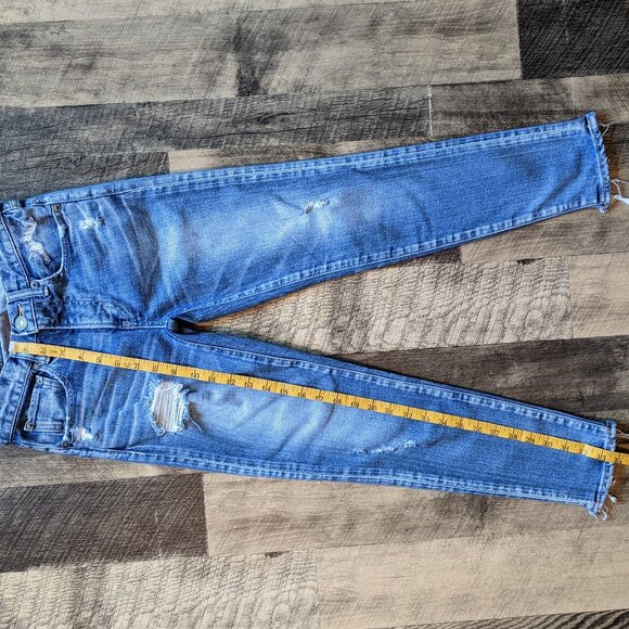 Moussy Vintage Skinny Distressed Blue Jeans - Picture 4 of 5